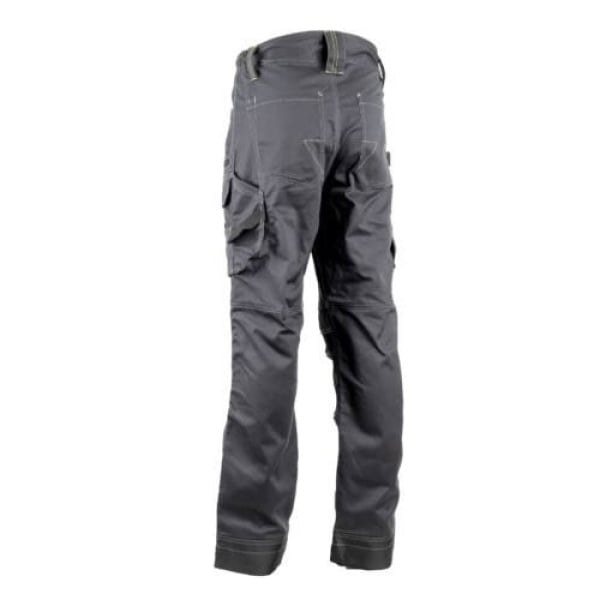 Pantaloni de lucru, talie BARVA , gri, tercot, 270g/ m², 60% bumbac, 40% poliester, cu intarituri Oxford 600 D, buzunare multiple
