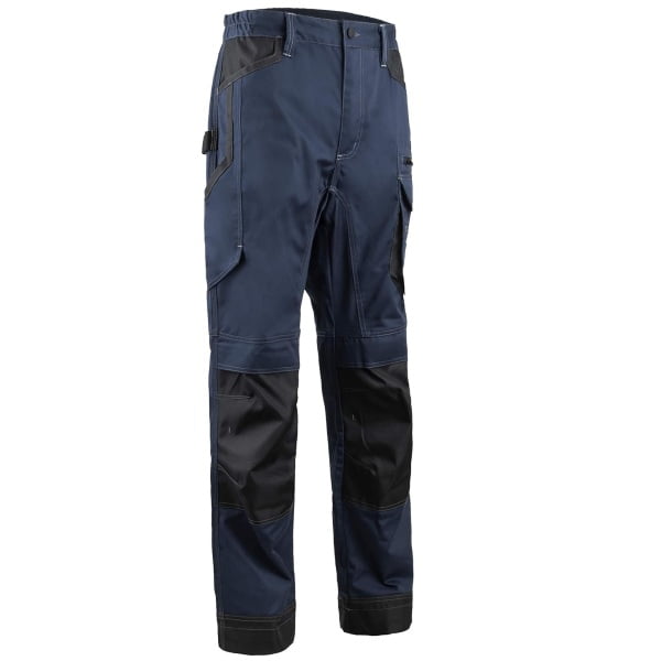 Pantaloni de lucru, talie BARVA , albastru inchis, tercot, 270g/ m², 60% bumbac, 40% poliester, cu intarituri Oxford 600 D, buzunare multiple