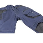 CG5BAP320_Pantaloni de lucru, talie BARVA , albastru inchis, tercot, 270g_m², 60% bumbac, 40% polister, cu intarituri Oxford 600 D, buzunare multiple_picior_interior