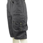 CG5BAS150_Pantaloni de lucru scurti, BARVA, antracit, tercot 270g_m², 60% bumbac, 40% polister, cu insertii Oxford, buzunare multiple, cusaturi intarite_lateral