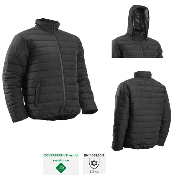 Jacheta de iarna captusita Yaki, neagra, usoara, impermeabilitatte 5000mm, respirabilitate 400 g/m²/24h