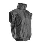 CG5ZEFN_Geaca pentru iarnă 2 in 1, multifunctionala, Zefly, neagra, cu maneci, captuseala vestei si al gulerului detașabile, buzunare multiple_vesta