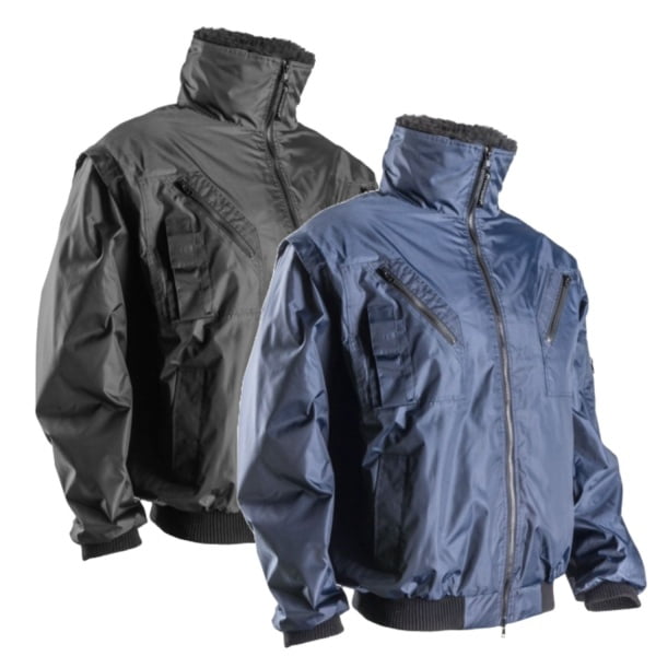 Geaca pentru iarnă 2 in 1, multifunctionala, Zefly, neagra, cu maneci, captuseala vestei si al gulerului  detașabile, buzunare multiple