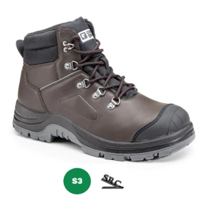 CG9FLH370_Bocanci de protectie S3, SRC, Flint, bombeu si lamela metalica, piele de bovina hidrofobozata, talpa cu aderenta ridicata_1
