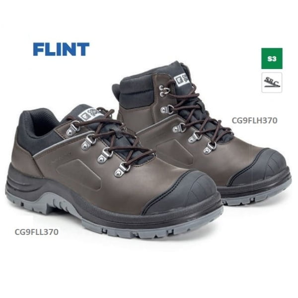 Bocanci de protectie S3, SRC, Flint, bombeu si lamela metalica, piele de bovina hidrofobizata, talpa cu aderenta ridicata, Coverguard