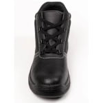 CG9NAC010_Bocanci de protectie NACRITE, S1P, SRC, bombeu metalic, negri, din piele bovina, banda reflectorizanta la spate, talpa PU_PU antiderapanta, Coverguard_fata