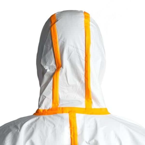 Combinezon de protectie Coverchem 4M40, polipropilena, alb, antistatic, protectie impotriva contaminarii cu chimicale, microorganisme si particule radioactive
