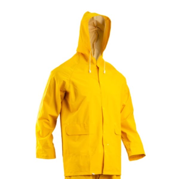 Costum de ploaie din PVC, galben, haina si pantaloni, impermeabili, protectie impotriva umezelii si vantului, Coverguard
