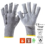 CG1CHSL_Manusi de protectie anti-taiere nivel D, rezistenta la temperatura 250°C pentru 15 secunde, EUROCUT STRONG 100, gri, palma intarita cu piele, rezistenta la uzura_princ