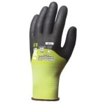 CG1CRBF_Manusi de protectie cu rezistenta la taiere B, Hi-Viz, EUROCUT N318HVC, galben fluorescent, cu imersie 3_4 in nitril poros, aderente in mediu putin uleios, Coverguard_dos_palma