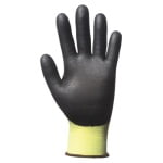 CG1CRBF_Manusi de protectie cu rezistenta la taiere B, Hi-Viz, EUROCUT N318HVC, galben fluorescent, cu imersie 3_4 in nitril poros, aderente in mediu putin uleios, Coverguard_palma