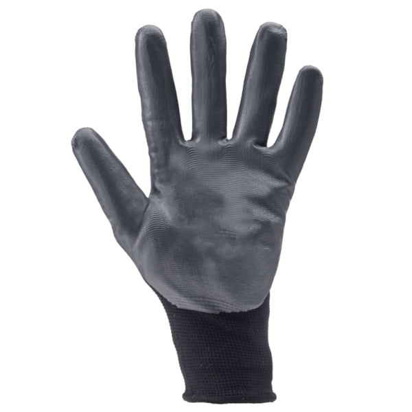 Manusi de protectie imersate in nitril pe palma, EUROLITE 1NIBB, negre, aderenta ridicata in medii uleioase si murdare, rezistenta la uzura, protectie impotriva dermatitei, marime 8