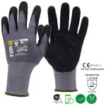 CG1NIST00_Manusi de protectie imersate in spama de nitril, EUROLITE MAX25, aderenta, rezistenta la abraziune, adaptare la forma mainii OEKO-TEX Standard 100_princ