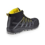 CG9ALU160_Bocanci de protectie usori S3 SRC Aluni, negru-galben, cu bombeu si lamela anti-perforatie din compozit, model sport, impermeabili, flexibili, comozi si usori_lateral_spate
