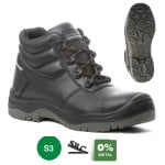 CG9FREH_Bocanci de protectie S3, SRC, Freedite, din piele integrala neagra, cu bombeu si lamela din compozit, insertie reflectorizanta pe calcai, Coverguard_princ