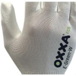 MJ152100_Manusi de protectie OXXA E-Green-W 52-100, suport poliester reciclat, imersie de poliuretan moale, pentru aplicatii de precizie, simt tactil, protectie mecanica si termica 100°C_dos_palma