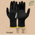 MJ152110_Manusi de protectie OXXA E-Green-B 52-110, suport poliester reciclat, imersie de poliuretan moale, pentru aplicatii de precizie, simt tactil, protectie mecanica si termica 100°C_2