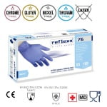 R76_Manusi de nitril Soft, de unica folosinta, nepudrate, albastre, 0.07 mm, Reflexx 76, certificate pentru folosire in industria alimentara si domeniul medical, 100 buc_cutie_1