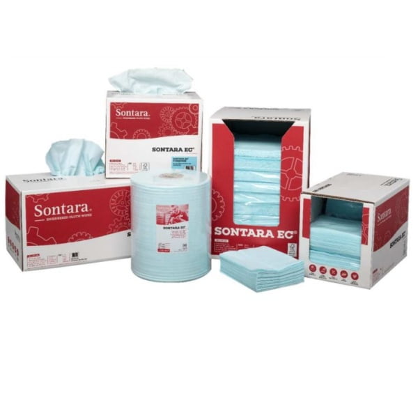 Rola lavete industriale Sontara EC® Turqouise pentru degresare suprafete, ultrarezistenta, dim. laveta 30 x 38 cm, 400 lavete / rola, turcoaz, pentru stergeri fara scame, pentru tipgrafii/printing rezistente la solventi puternici, material netesut, D13650828