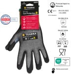 TG8805R_Manusi de protectie anti-taiere nivel B, Tegera 8805, imersate in spuma de nitril, intarite intre degetul mare si aratator, pentru manipulari ușoare, protectie termica maxim 100°C, certificate Food_1