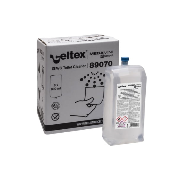 Solutie igienizare colac WC, pe baza de alcool, Celtex E-control 89070, 800 ml, pentru dozatoare cu senzor Celtex 95590