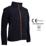 CG5KOA310_Hanorac Koala, negru, pentru protectie termica, 350 g_m², din micropolar (fleece) 100% poliester, guler inalt, drept masete cu elastic_fata