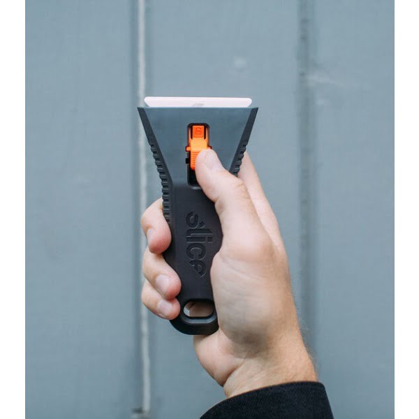 Razuitor cu lama ceramica, retractabila, Slice Manual Utility Scraper, nu zgarie si nu rugineste, indeparteaza murdaria dificila sau incrustata de pe geamuri si pardoseli