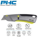 PHC-E13206-9_Cutter cu lama din otel-carbon, autoretractabila, VICTA auto-retract safety knife, maner metalic, 3 niveluri de blocare a lamei, robust, performant, versatil, ergonomic_7