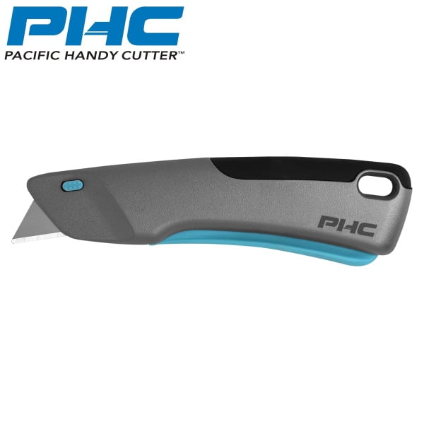 Cutter cu lama din otel-carbon, autoretractabila, VICTA smart-retract safety knife, maner metalic si lama inteligenta ce se retrage imediat ce lama pierde contactul cu materialul de taiat