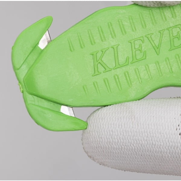 Cutter profesional pentru taierea ambalajelor, Klever KLEEN ™ Kutter, verde, lama din otel,  incorporata, in maner, pentru protectia mainilor utilizatorului, maner ergonomic, ISO 22196, tratat KLEEN™ Antimicrobial