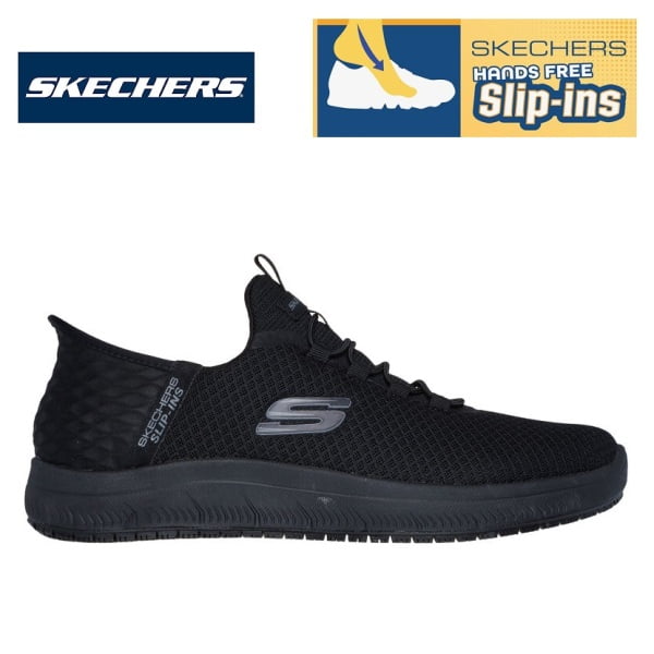 Pantofi ocupationali OB FO SRC, model sport pentru femei SKECHERS SUMMITS SR - ENSLEE, Hands Free Slip-Ins, incaltare rapida, usori si confortabili, EN ISO 20347:2012
