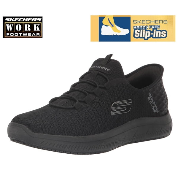 Pantofi ocupationali OB FO SRC, model sport pentru femei SKECHERS SUMMITS SR - ENSLEE, Hands Free Slip-Ins, incaltare rapida, usori si confortabili, EN ISO 20347:2012