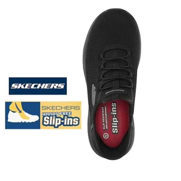 Pantofi ocupationali OB FO SRC, model sport pentru femei SKECHERS SUMMITS SR - ENSLEE, Hands Free Slip-Ins, incaltare rapida, usori si confortabili, EN ISO 20347:2012