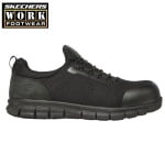 SK200013EC-BLK _Pantofi de protectie, S1P, SRC, ESD, model sport, SKECHERS SYNERGY-OMAT, usori si confortabili, bombeu din aluminiu, plasa 3D pentru respirabilitate, intaritura TPU pe varf_lateral_dr