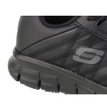 SK76576EC-BLK_Pantofi ocupationali OB E FO, SRC, model sport pentru femei, SKECHERS SURE TRACK – ERATH. negri, din piele neteda moale, talpa usoara, flexibila, care absoarbe socurile_flex_sole