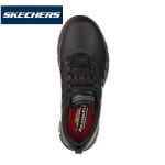 SK76576EC-BLK_Pantofi ocupationali OB E FO, SRC, model sport pentru femei, SKECHERS SURE TRACK – ERATH. negri, din piele neteda moale, talpa usoara, flexibila, care absoarbe socurile_sup2