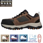 SK77183EC-BRBK_Pantofi de protectie impermeabili, pentru barbati, SB, WR, SRA, SKECHERS Greetah Comp Toe, cu bombeu compozit, din piele intoarsa si material textil, cusaturi sigilate_5