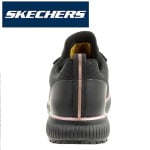 SK77222EC-BKRG_Pantofi ocupationali OB E FO, SRC, model sport femei, SKECHERS SQUAD SR, negru-roz, din material textil, brant Memory Foam si talpa flexibila, anti-alunecare_spate