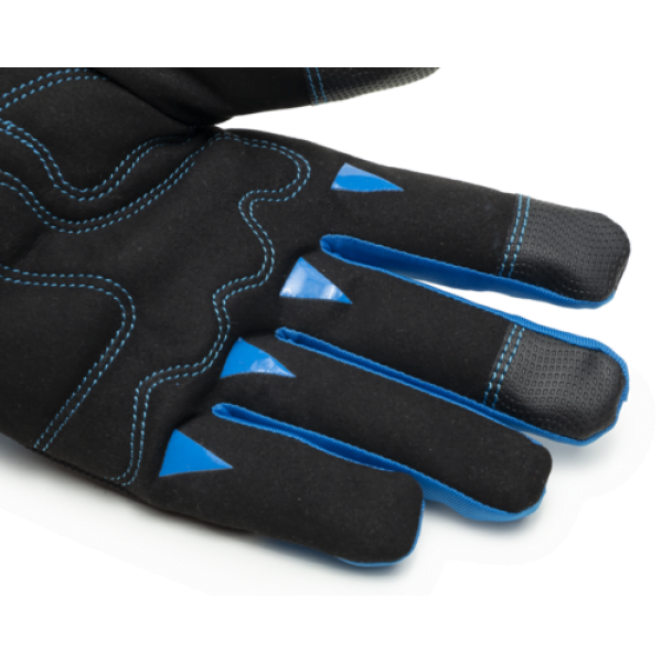 Manusi de protectie pentru iarna sau medii cu temperaturi scazute, EUROWINTER MX100, negru-albastru, captusita, impermeabila, respirabila, functie ecrane tactile