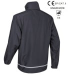 CG5HOT01_Jacheta impermeabila pentru ploaie si vant, Hotaru, neagra, elemente reflectorizante, impermeabilitate 8 000 mm, respirabilitate 5 000 gm²24h_spate