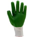 CGMO3840_Manusi de protectie pentru manipulari generale si grele, EUROSTRONG 3840, alb-verde, imersate dublu in latex, intaritura pe palma , degetul mare si aratator si osul pumnului_3