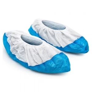 CGMO45250_Acoperitori, botosei de protectie pentru incaltaminte, polipropilena alba, polietilena albastru, rezistenti, impermeabili, antiderapanti, 40 g_m² , marime unica, 50 bucati_pachet_1