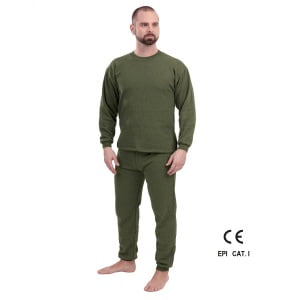 Bluza de corp cu maneca lunga, 100% din bumbac, cu manseta si guler elastice, verde, 230 g/m², model drept, clasic, Coverguard