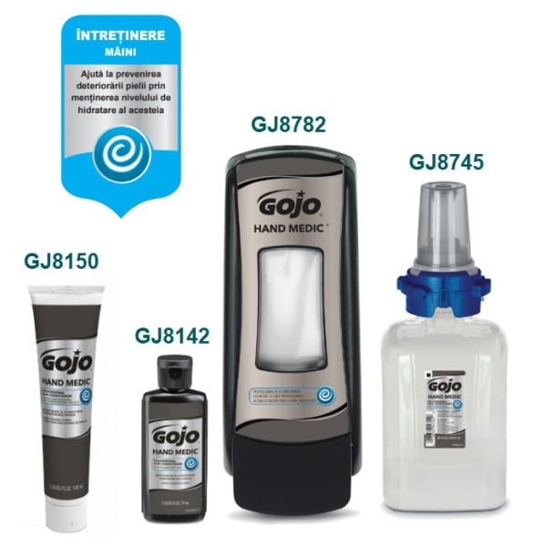 Crema hidratanta profesionala pentru ingrijirea mainilor Gojo Hand Medic ADX 685ml,  hidrateaza si previne uscarea si craparea pielii