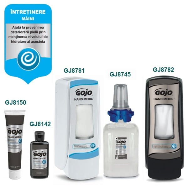 Crema hidratanta profesionala pentru ingrijirea mainilor Gojo Hand Medic ADX 685ml,  hidrateaza si previne uscarea si craparea pielii