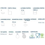SD416623_Rola prosop hartie Autocut, Papernet 416623, DryTech, alba, 2 straturi, celuloza pura, 100m, 6role-bax, certificat pentru industria alimentara, Food Contact, Ecolabel_specificatii