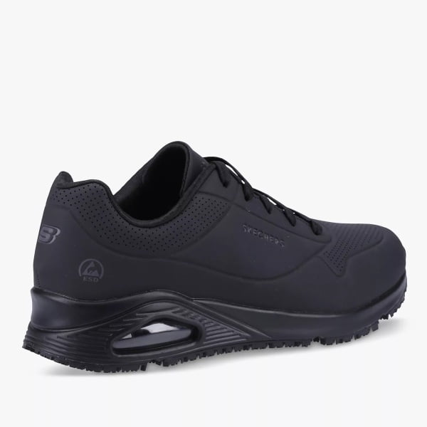 Pantofi ocupationali O1, FO, SRC, ESD, model sport pentru femei, SKECHERS UNO SR,  usori, confortabili, ergonomici, brant Cooled Air Memory Foam, Relaxed Fit, talpa intermediara Skech-Air