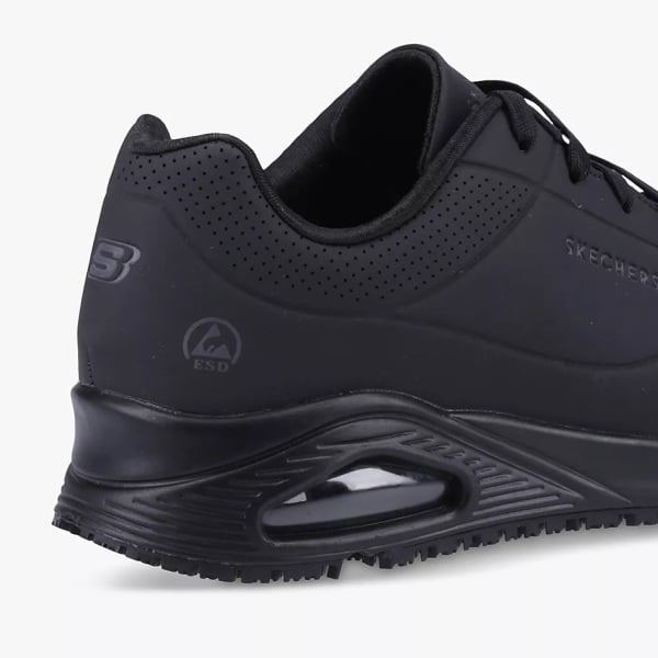 Pantofi ocupationali O1, FO, SRC, ESD, model sport pentru femei, SKECHERS UNO SR,  usori, confortabili, ergonomici, brant Cooled Air Memory Foam, Relaxed Fit, talpa intermediara Skech-Air
