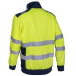 CG5GOK16_Jacheta termica Hi-Viz Gokkan, galben HV-albastru inchis, fleece 300 gr_m², benzi reflectorizante 5cm, calduroasa, confortabila_spate