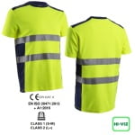 CG5NEK160_Tricou cu maneca scurta Hi-Viz, protectie UV, Nekki, galben Hv-albastru inchis, anti-UV – UPF35+, benzi reflectorizante, Coverguard_princ